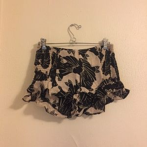 Ruffled Floral Shorts